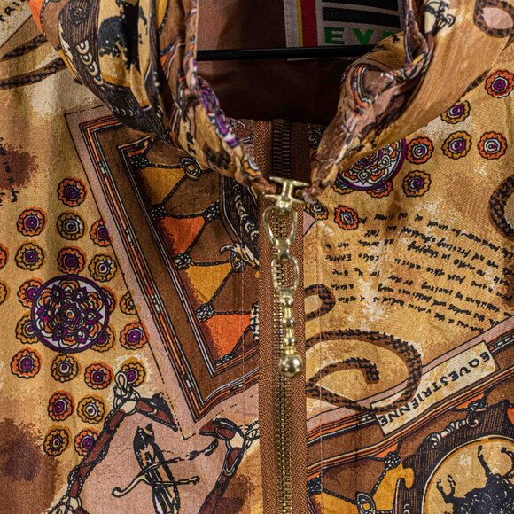 Equestrian Horse AOP Silk Bomber Jacket Medium VTG 90s Streetwear - Picture 5 of 8